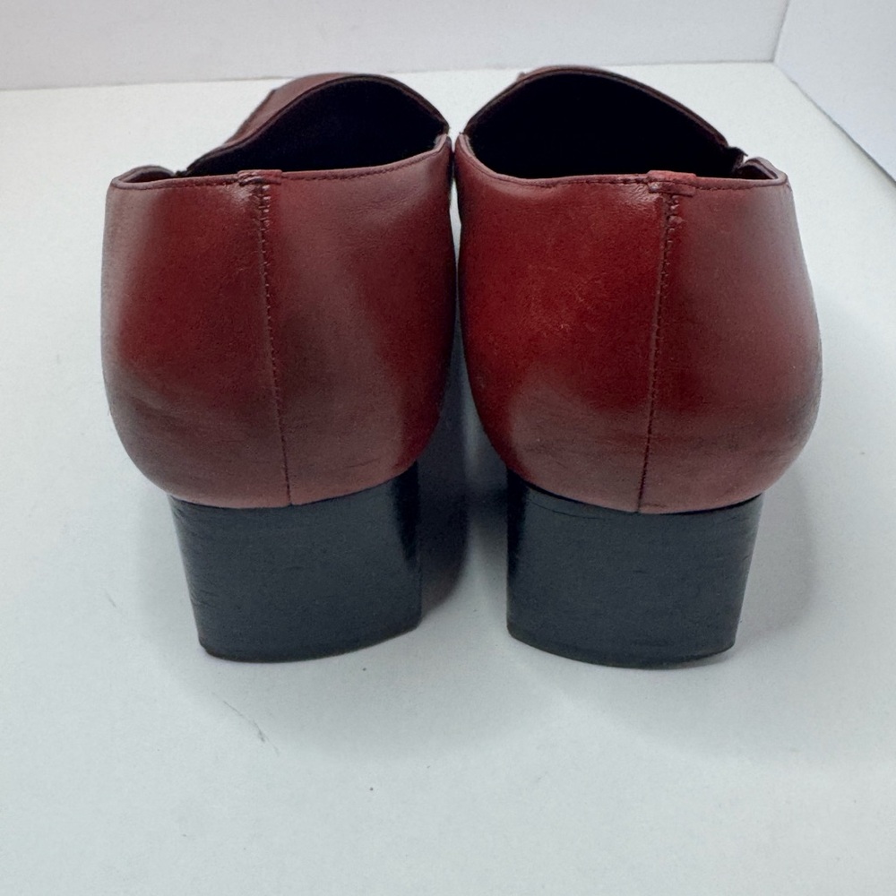 Naturalizer Red Leather Slip-Ons Size 9.5M - Picture 4 of 10